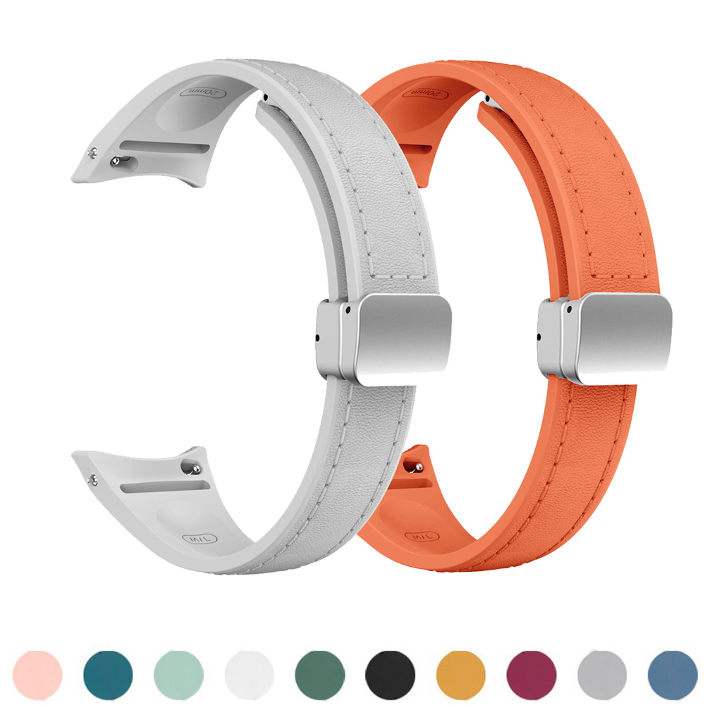 Smartwatch Slim Watches For Men - Echtes Leder + Silikonarmbänder für Samsung