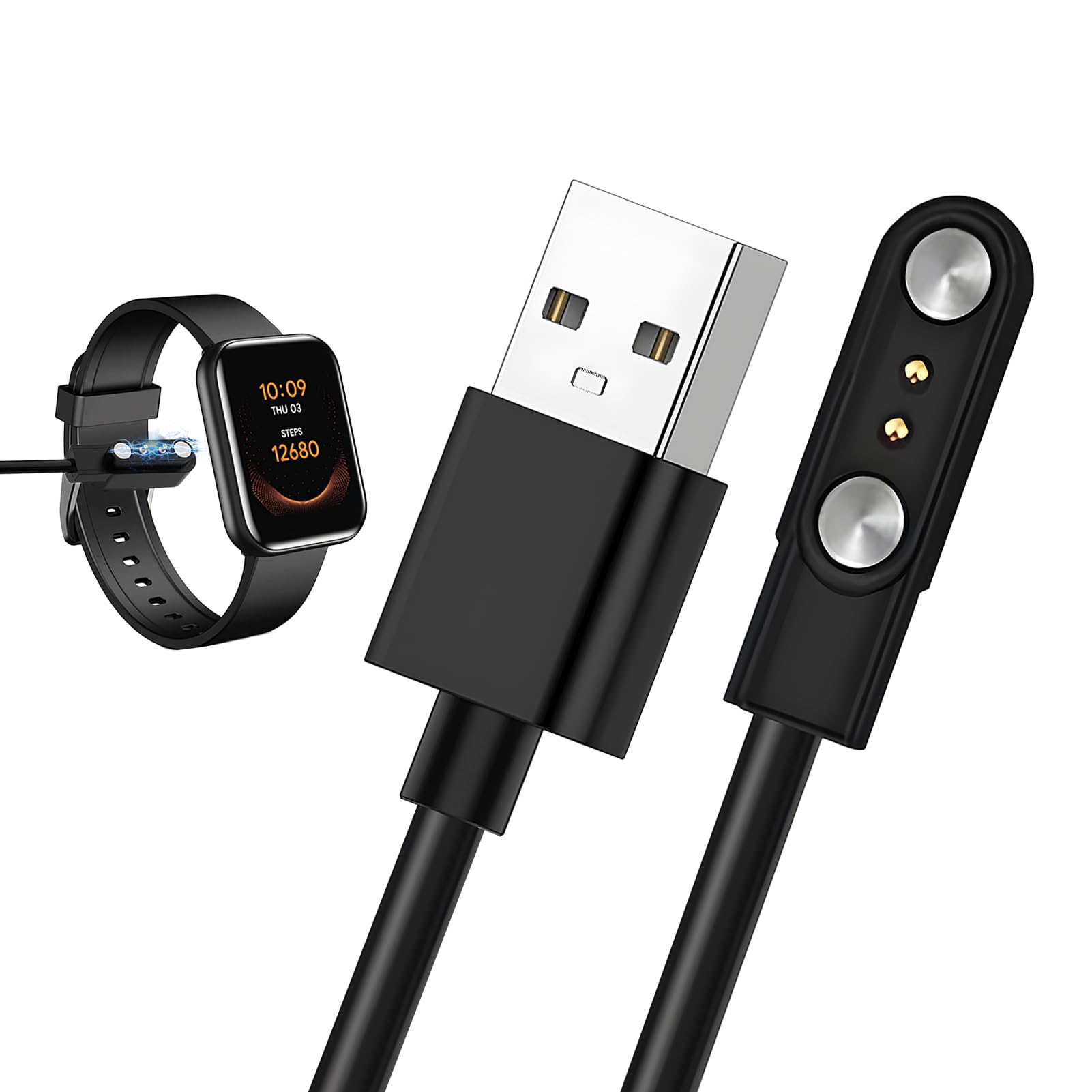 Smartwatch English - Magnetisches Ladekabel, universelles USB-Ladegerät für Smartwatch