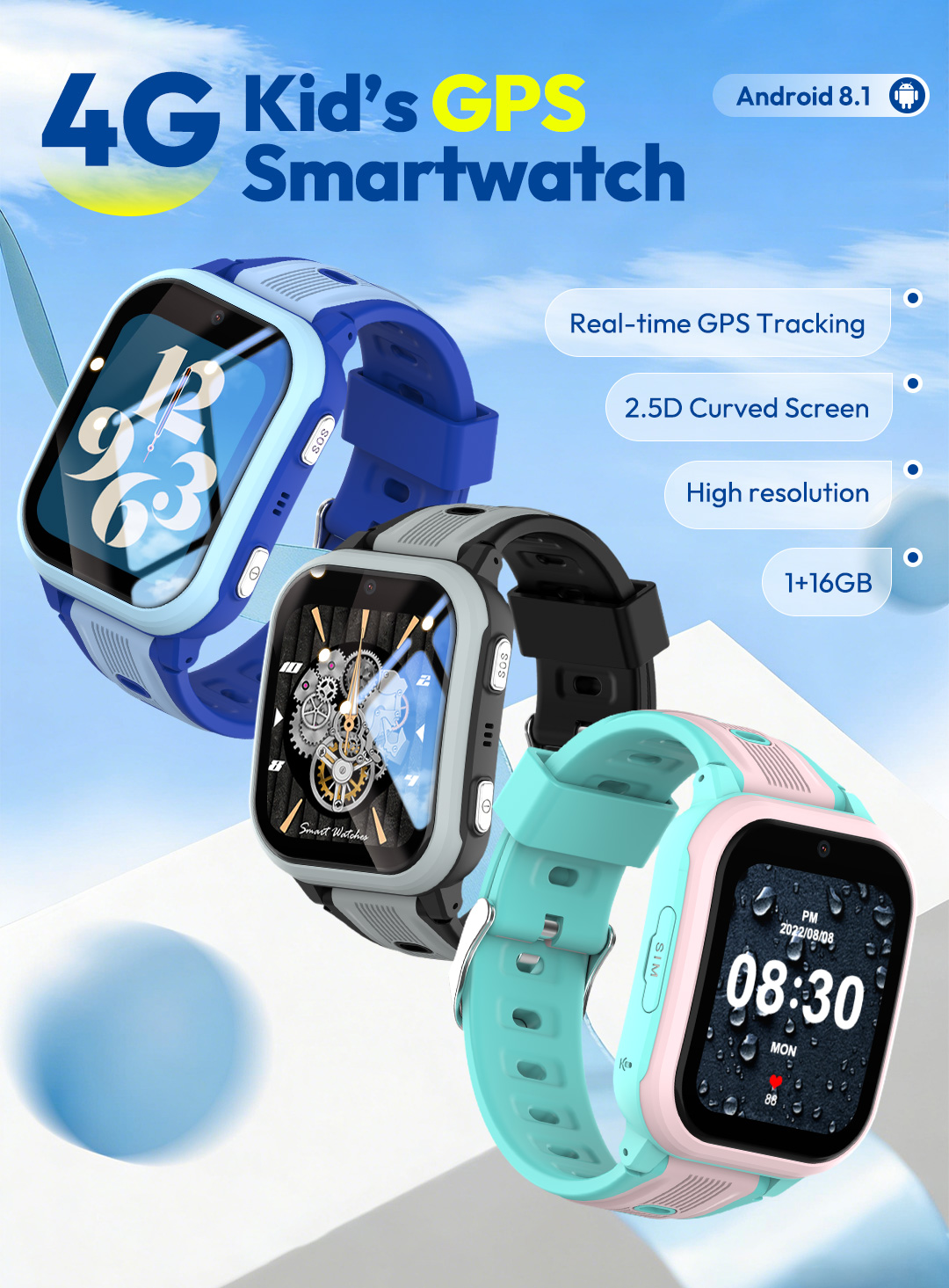 Smartwatch Watches Gift For Boys On Birthday - KT41 Smartwatch - 4G Telefon-Kinderuhr -