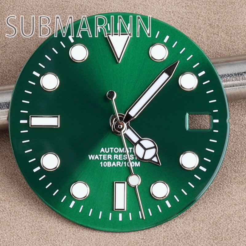Luminous Dial Face - NH35 28,5mm Uhrenzifferblatt Zeiger Grün Leuchtend