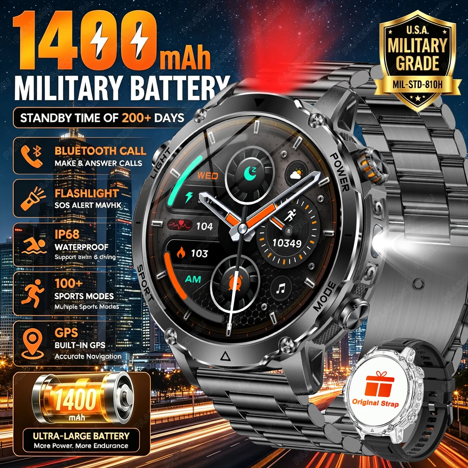 Brand+1400mAh Smartwatch mit g – Smartwatch Branded Watches For Men Bewertung und Preis