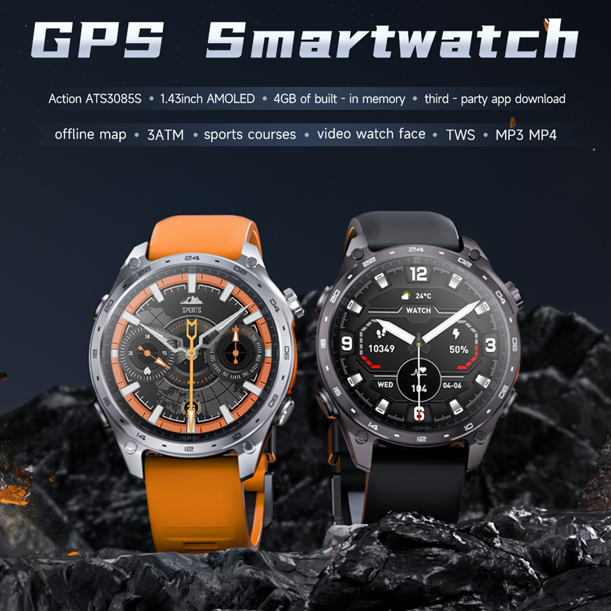 3ATM wasserdichte Sport-Smartw – Smartwatch Watch Whatsapp Bewertung und Preis
