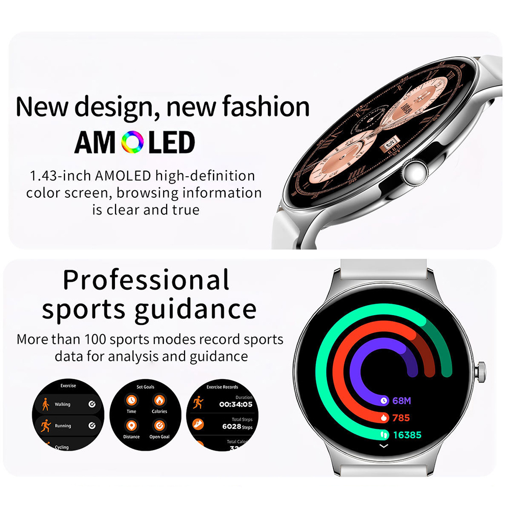 1,43 Zoll AMOLED Ultradünne Sm – Smartwatch Ladies Watches For Women Bewertung und Preis