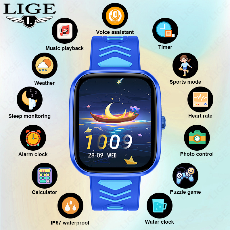 LIGE Kinder-Smartwatch, wasser – Smartwatch Watches Gift For Boys On Birthday Bewertung und Preis