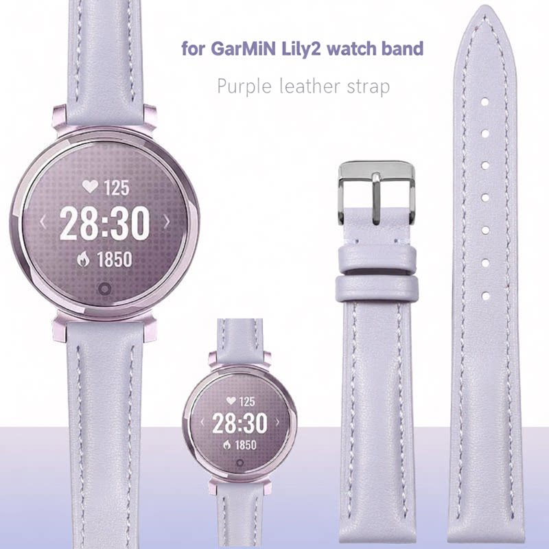Für Garmin Lily2 Echtleder-Uhr – Smartwatch Purple Watches For Women Bewertung und Preis